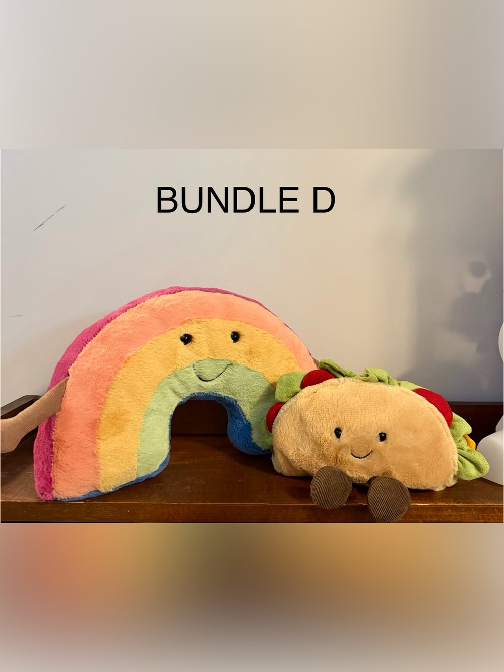 Jellycat Rainbow and Taco